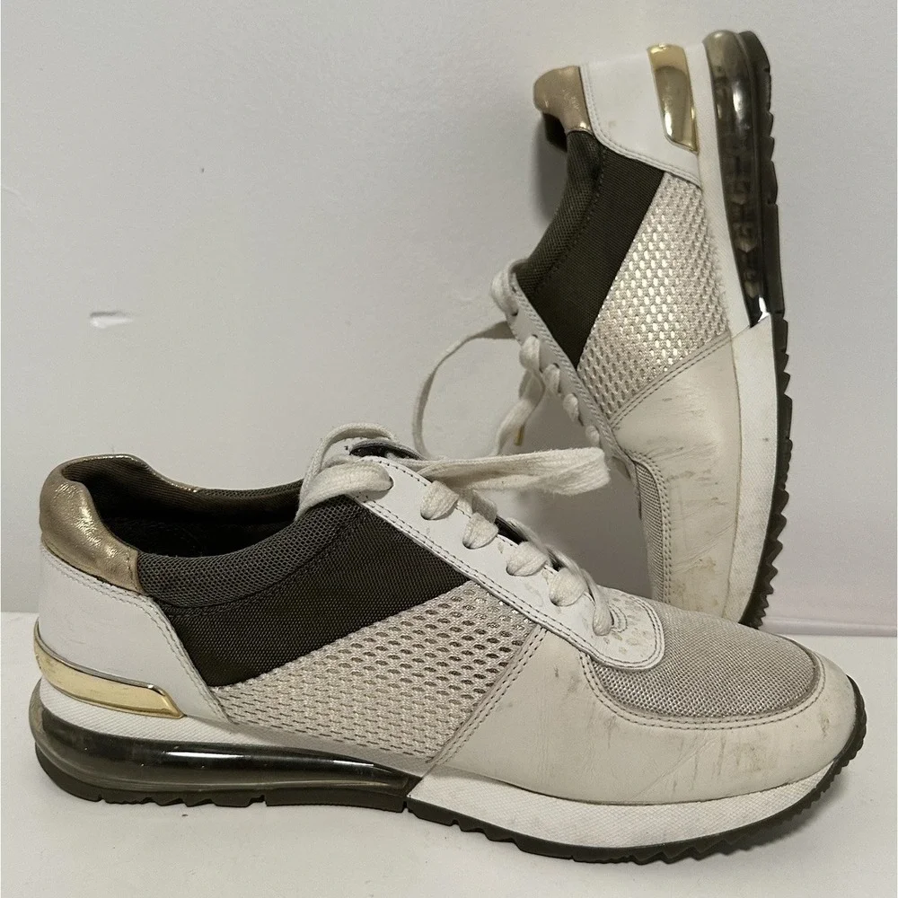 Michael Kors Shoes Womens‎ 8M Trainer Gold Brown Extreme SG18K Lace-Up Sneaker